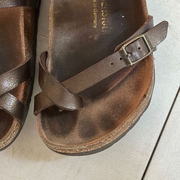 Birkenstock Shoes - Birkenstock Brown Leather Sandals